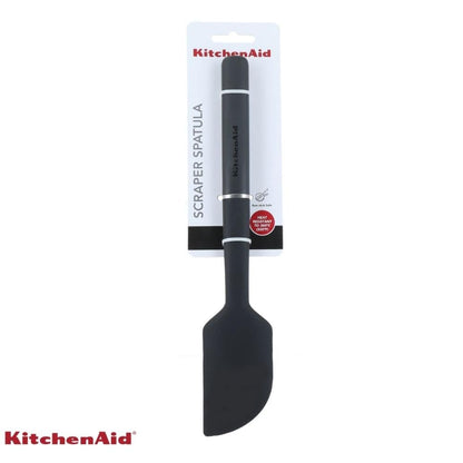 KitchenAid Espátula de Cocina Resistente al Calor hasta 260°C, Antiadherente, Flexible, Color Negro