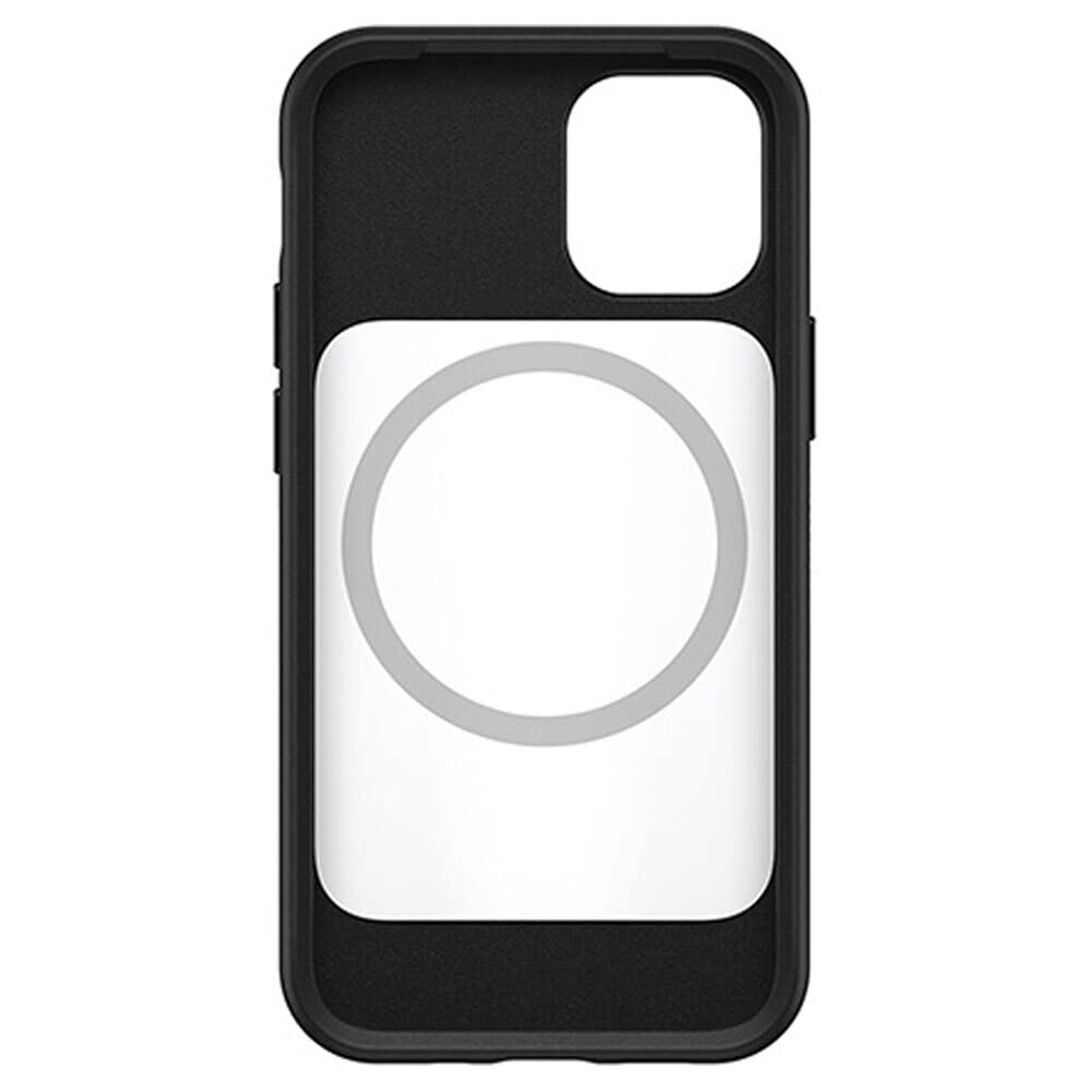OtterBox SYMMETRY SERIES+ Funda antimicrobiana compatible con MagSafe para iPhone 12 Mini, color negro