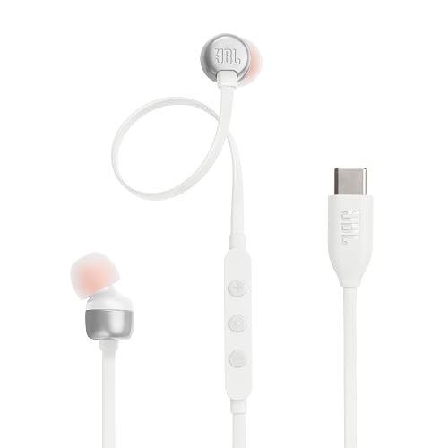 JBL Tune 310C Audífonos con Mic/Control USB-C, Drivers de 9mm, Cable Antienredos - Blanco