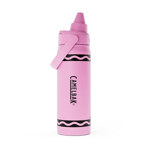 CamelBak Crayola Chug - Botella de agua de acero inoxidable, color rosa, 16 onzas