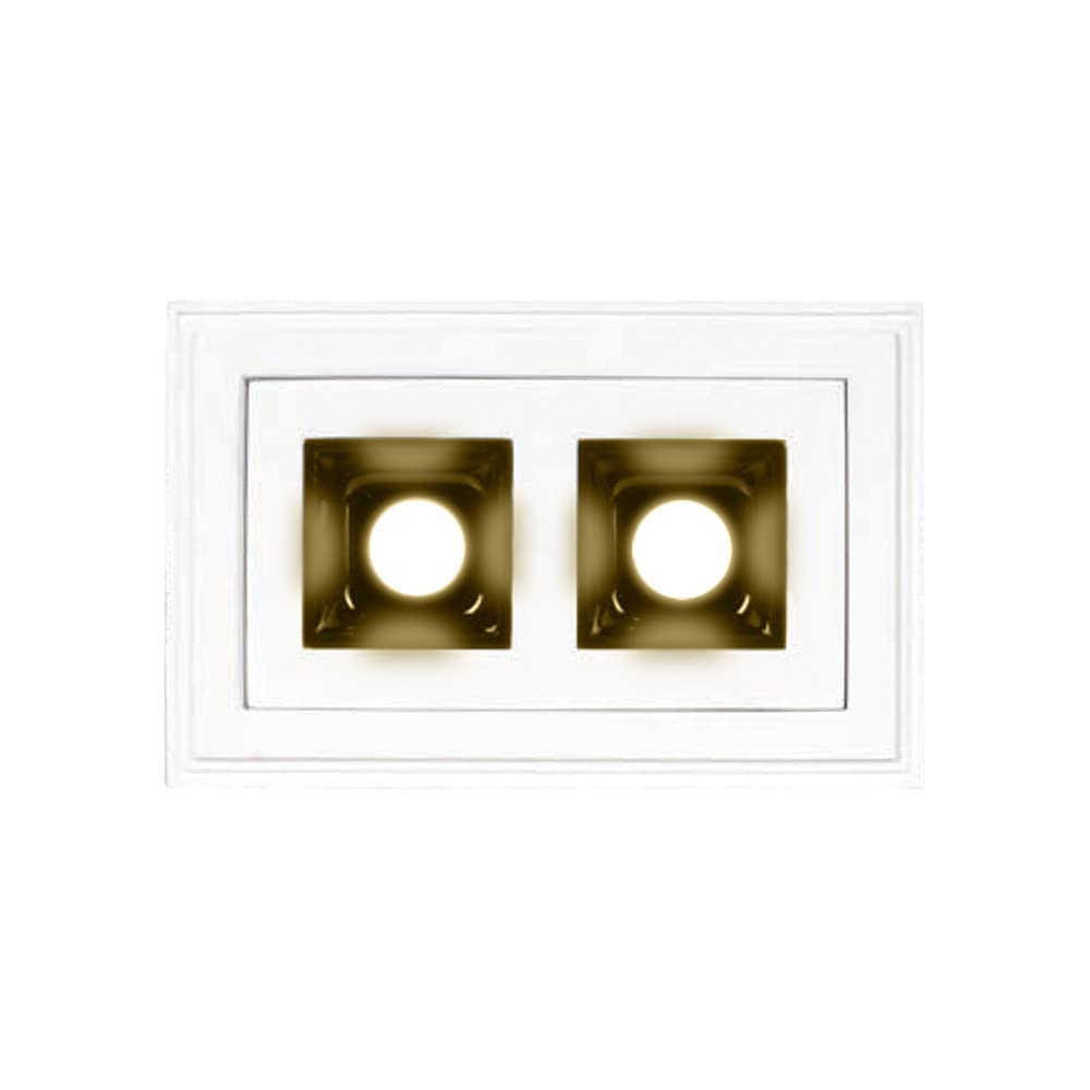 Tecnolite Lámpara Downlight LED Empotrable de Yeso, Sin Marco, 12 W, Luz Suave Cálida, LED integrado
