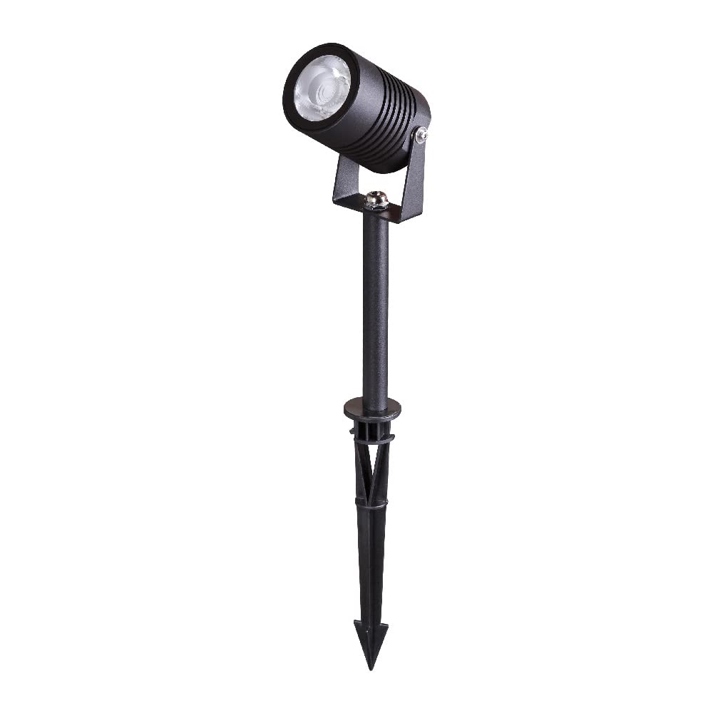 Tecnolite Lámpara con Estaca LED Jardín 9 W, Luz Suave Cálida, IP65, IK06, No atenuable, LED integrado