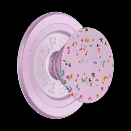 PopSockets - Empuñadura para teléfono MagSafe con Soporte, Soporte magnético, Parte Superior Intercambiable, sujeción Segura para iPhone MagSafe, teléfono y Tablet, Circus Regrind Sugar Plum