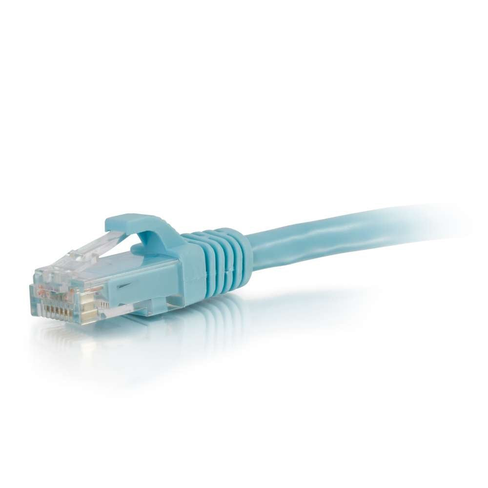 C2G / Cables to Go 00767 Cat6a Snagless Unshielded (UTP) Network Patch Cable, Aqua (12 Feet/3.04 Meters)