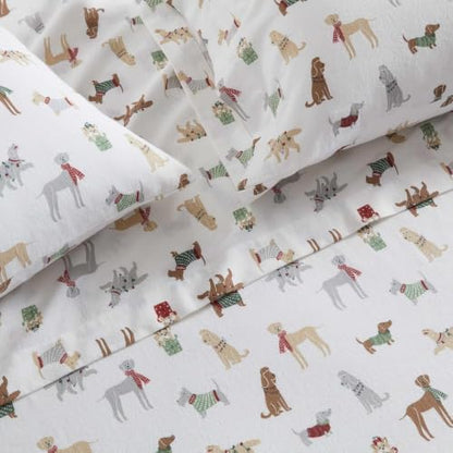 Martha Stewart - Sábanas de franela tamaño King, algodón antibolitas y resistente a las arrugas, suaves al tacto para comodidad en todas las estaciones, sábanas con fundas de almohada a juego y sábana