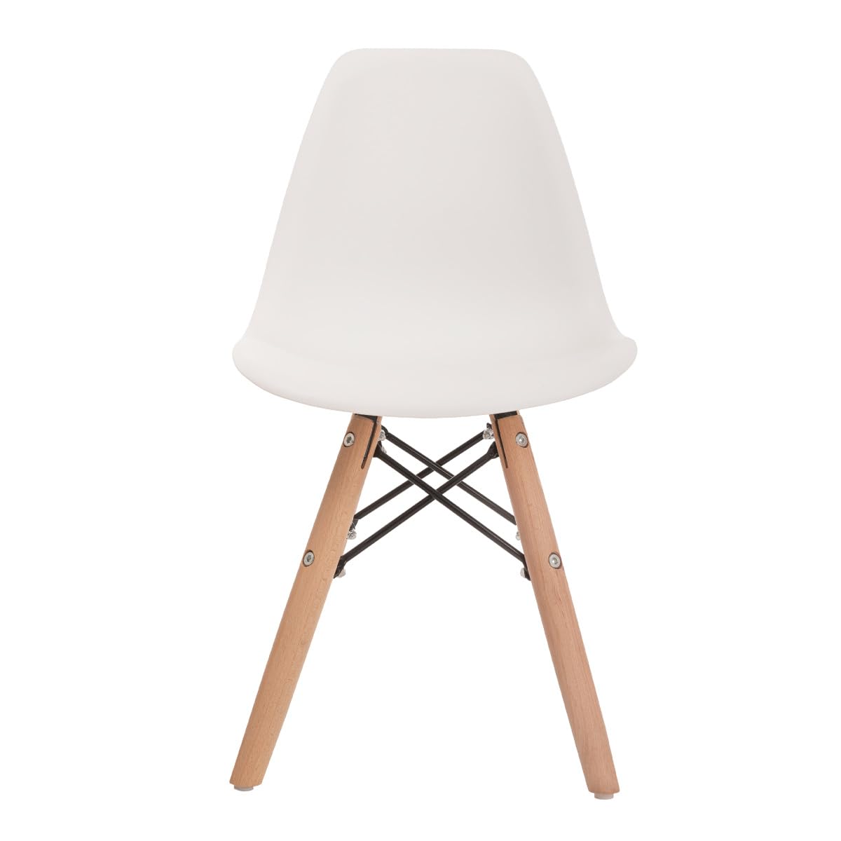 DUDUK 2 sillas Eames: Juego de 2 sillas Infantiles Modernas para niños pequeños (Blancas, Grises y Rosa)