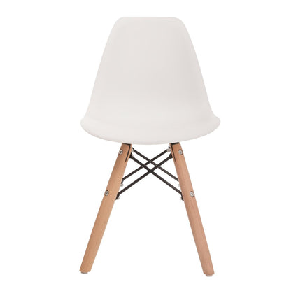 DUDUK 2 sillas Eames: Juego de 2 sillas Infantiles Modernas para niños pequeños (Blancas, Grises y Rosa)