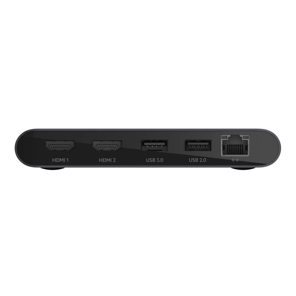 Belkin F4U098BT Minibase Dock HD Thunderbolt 3, Portátil, HD, Plateado