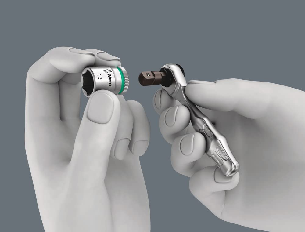 Wera 05049056001 Tool-Check PLUS 2, 39 piezas | Zyklop Mini se adapta a espacios reducidos, soporte Rapidaptor, perfiles Square-Plus (Robertson), componentes de bloqueo