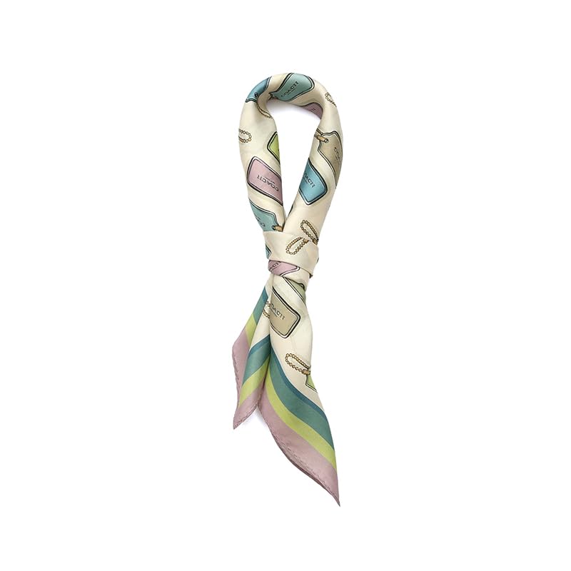 Coach Leather Hang Tag Printed Silk Bandana Bandana Mujer