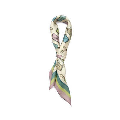 Coach Leather Hang Tag Printed Silk Bandana Bandana Mujer