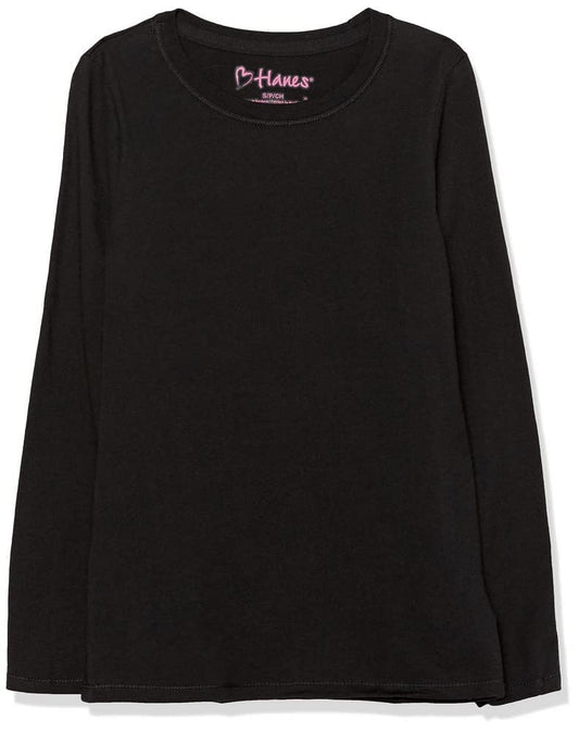 Hanes Comfortsoft - Playera de Manga Larga Playera para Niñas