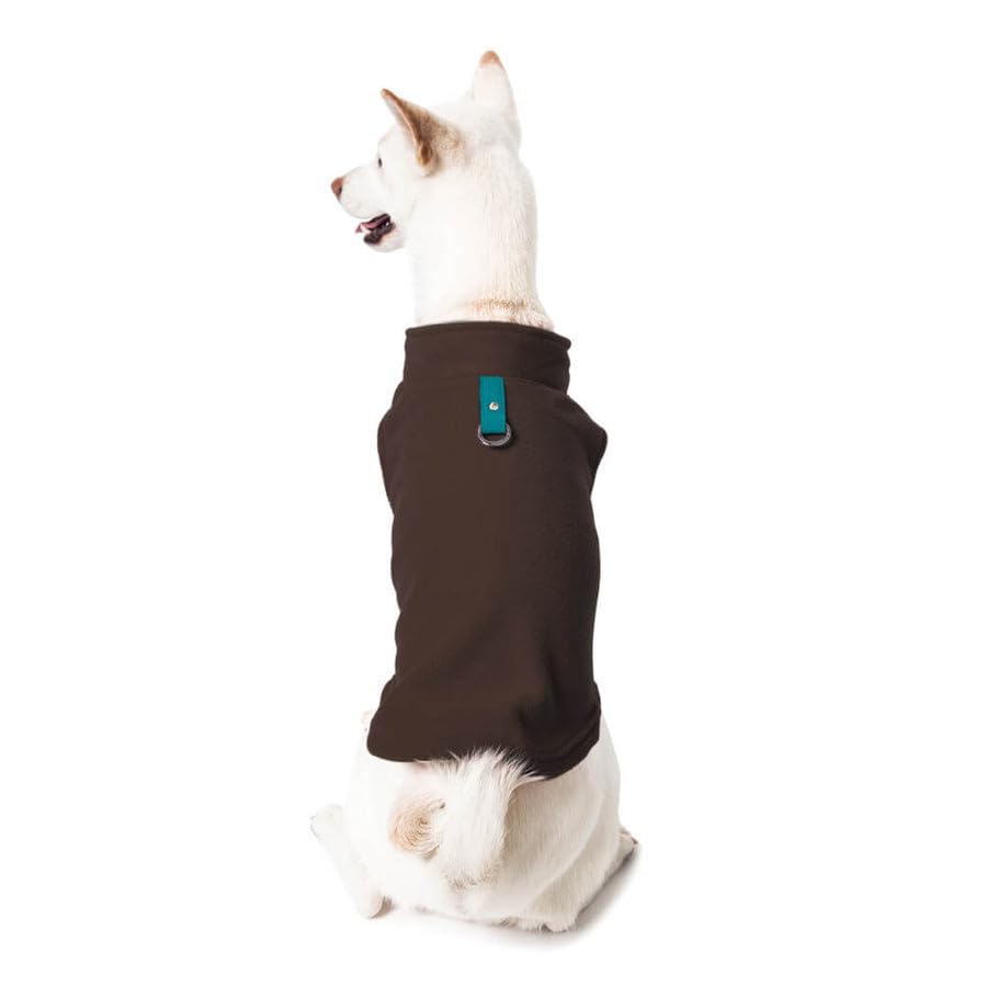Gooby - Chaleco de forro polar para perro, color marrón, turquesa, talla XS – cálido suéter de forro polar con correa de junta tórica – Abrigo de invierno para perro pequeño – Ropa de perro para clima frío para perros pequeños macho o hembra