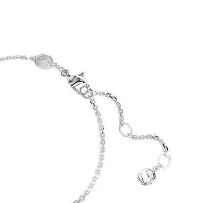 Swarovski Pulsera Hyperbola, Símbolo del infinito, Blanca, Baño de rodio