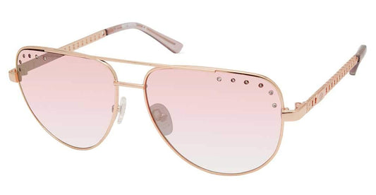 Harley-Davidson Gafas de sol para mujer, diseño de lágrima, montura de oro rosa