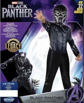 Jazwares - Disfraz de pantera negra para niño, disfraz de superhéroe, talla M