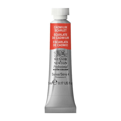 Winsor & Newton Acuarela Professional en Tubo 5 ml, Varios Colores - Tubo de 5 ml - 5 ml Tubo - Rojo (Cadmium Scarlet 106)