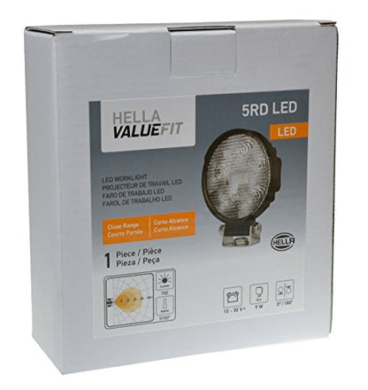 Hella ValueFit Luz de Trabajo LED Redonda de Rango Cerrado Negro 357108001