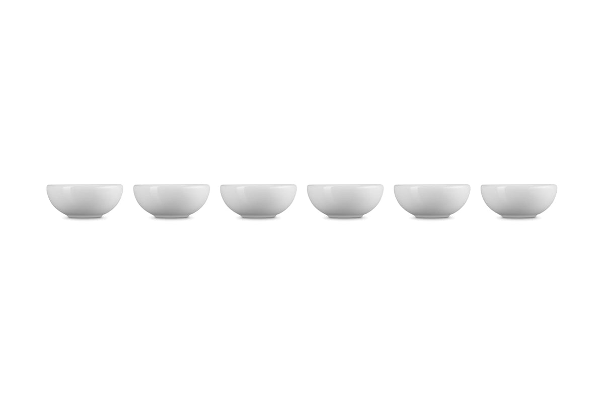 Le Creuset - Juego de 6 cuencos de Vancouver, 2 onzas, color blanco