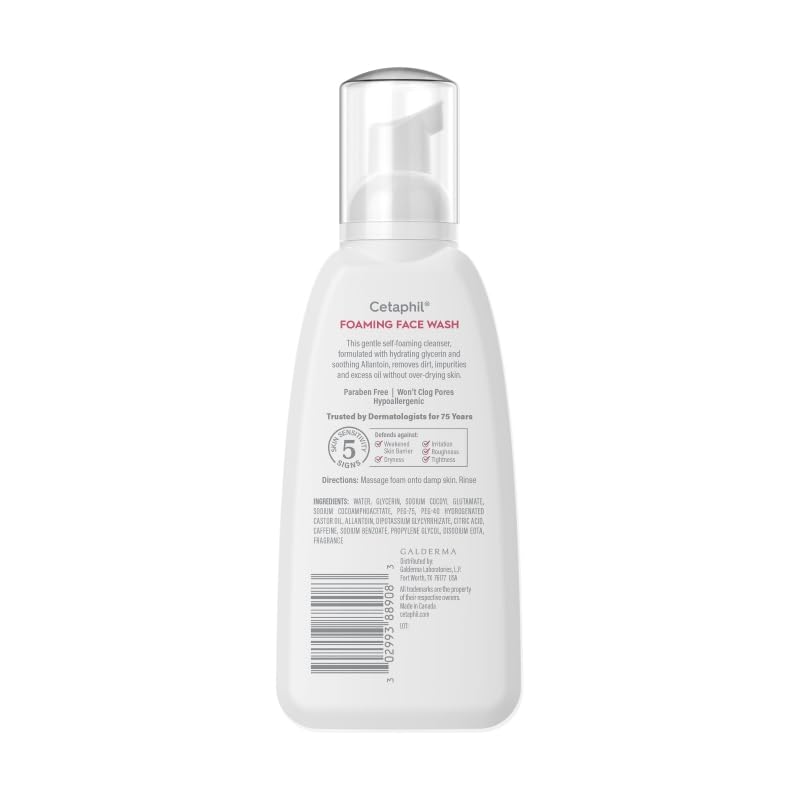Cetaphil Pro AR Calm Control Espuma de Limpieza Facial Piel Sensible 236 ml | Con glicerina, alantoína y cafeína; limpia sin resecar, alivia ardor, comezón y suaviza piel con tendecia a enrojecimiento.