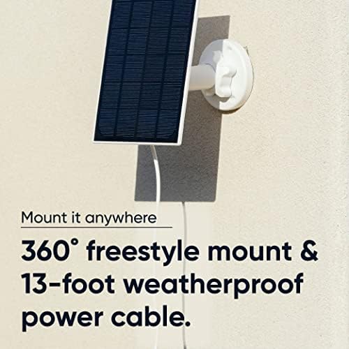 WYZE - Panel solar compatible con Wyze Cam Outdoor v1/v2 y Battery Cam Pro, potencia continua con carga de 2,5 W y 5 V