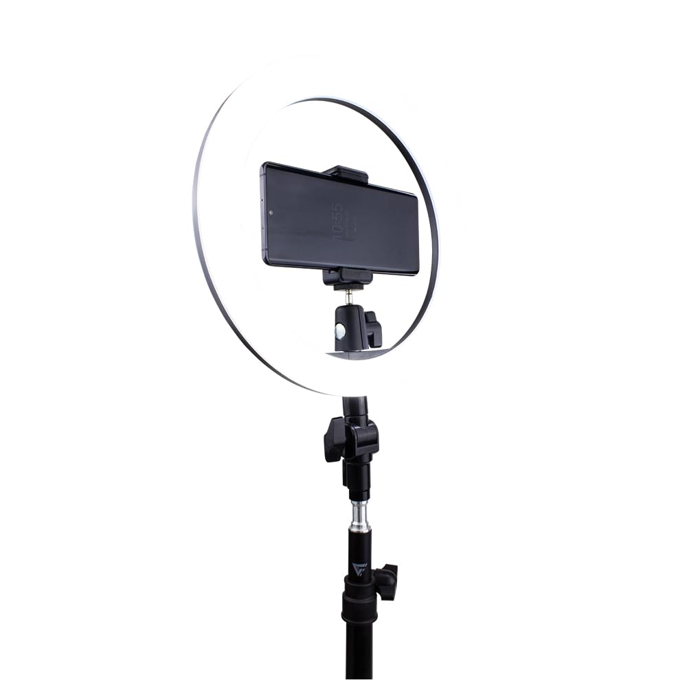GAME FACTOR Aro de Luz Led 10” USB con Trípode LRG300 18W 3 Modos Regulable para Video y Streaming