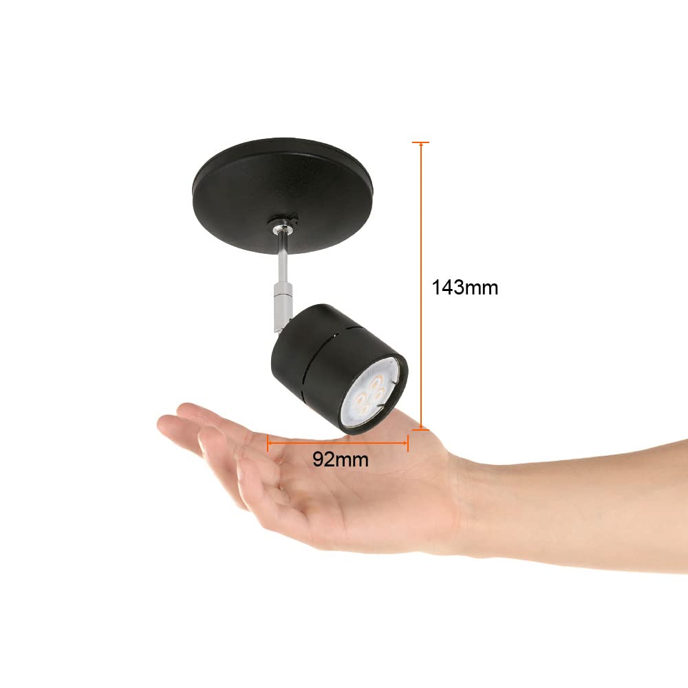Tecnolite Lámpara Spot de Sobreponer Dirigible Potencia Máx. 50 W, Base GU10, Foco GU10 no incluido