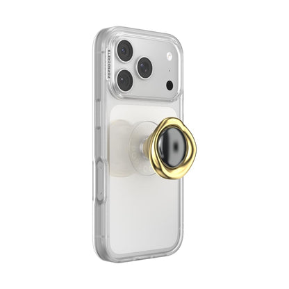 PopSockets - Agarre calcomanía para teléfono, Soporte, Soporte para teléfono, Vidrio, Ojo del Espectador, Dorado