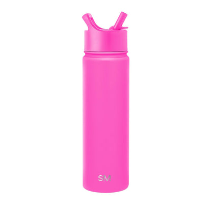 Simple Modern Summit Botella de Agua con Popote y Asa - 0.7 Litros - -Raspberry Vibes