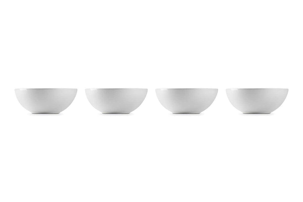 Le Creuset Juego de 4 cuencos de sopa, 22 onzas cada uno, color blanco