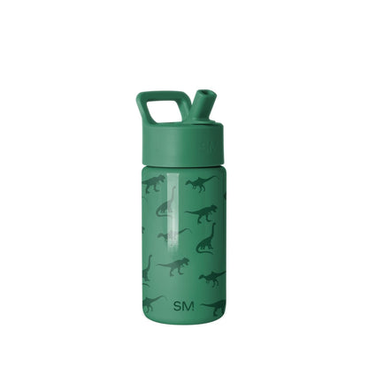 Simple Modern Summit Botella Infantil con Popote, 18 oz, Diseños Infantiles - -Dino World - 0.4 Litros