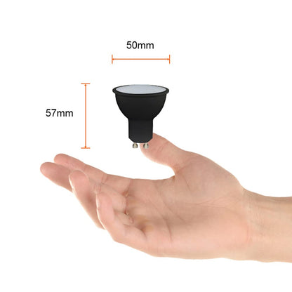 Tecnolite Connect Beam Smart RGB, Foco GU10 Inteligente Wi-Fi LED 5 W , Base GU10, Luz RGB + Blanca, Atenuable, Bombilla Inteligente Compatible con Alexa, Google Assistant, Atajos de Siri y App móvil