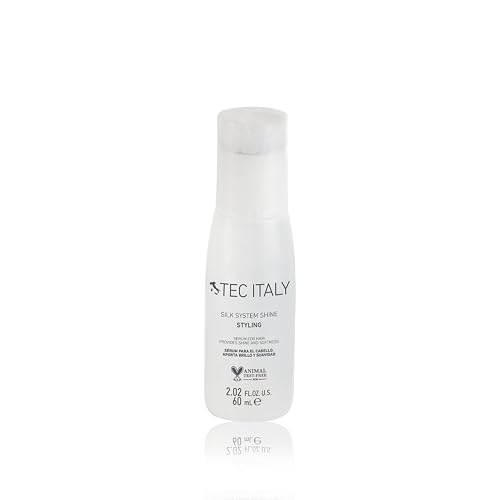 TEC ITALY Silk System Shine Sérum Control Frizz Protección Calor 60 ml | Suaviza, controla frizz y protege del calor. Con aceite de jojoba. Acabado sedoso, brillante y manejable.