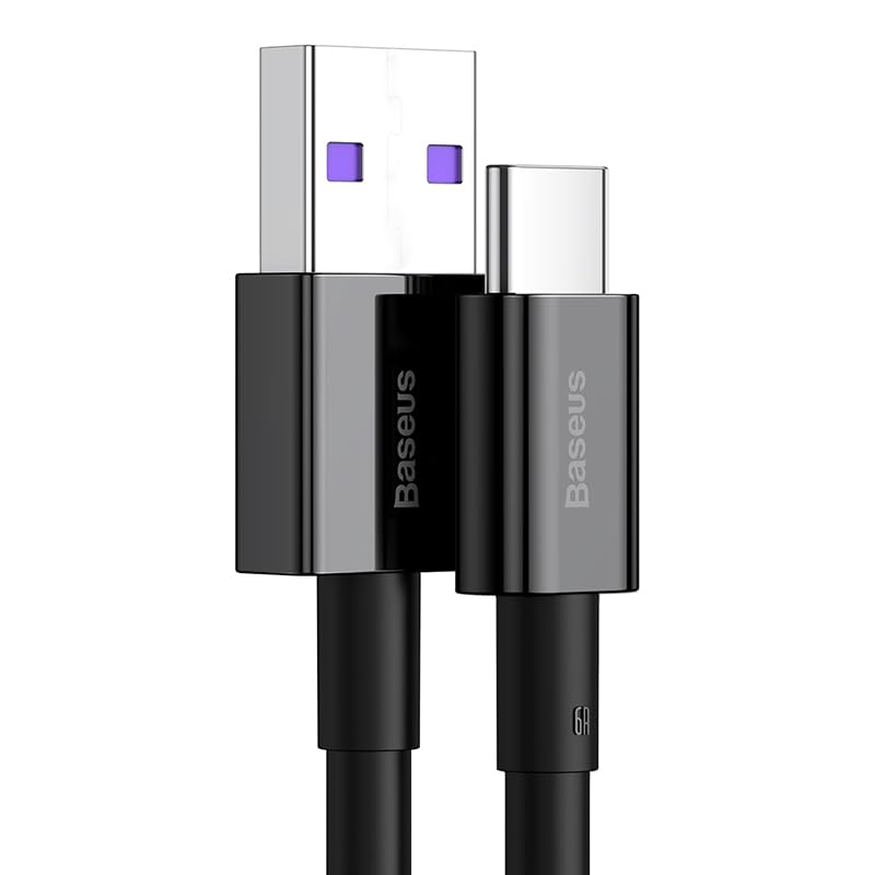 Baseus Superior Series - Cable de datos de carga rápida USB a tipo C 66 W, 1 m, color negro