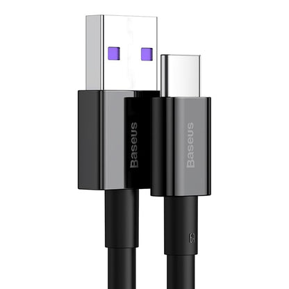 Baseus Superior Series - Cable de datos de carga rápida USB a tipo C 66 W, 1 m, color negro