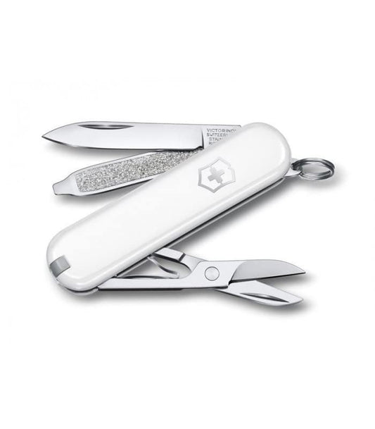 Victorinox Navaja Classic Colors, 7 Usos, Falling Snow, 58 mm, Blanco