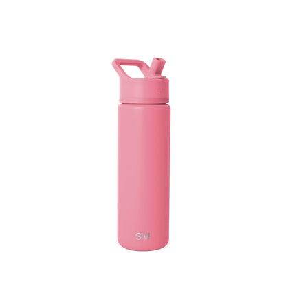 Simple Modern Botella de Agua con Popote, Colección Summit, 532-887 ml - 22 onzas - -Velvet Pink