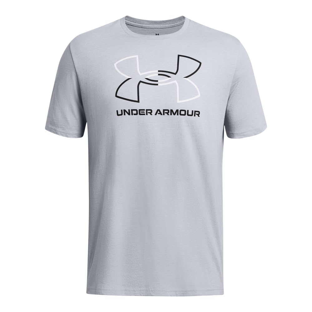 Under Armour Global Foundation - Playera de Manga Corta Playera para Hombre - (011) Mod Gray Medium Heather - Black - 3XL