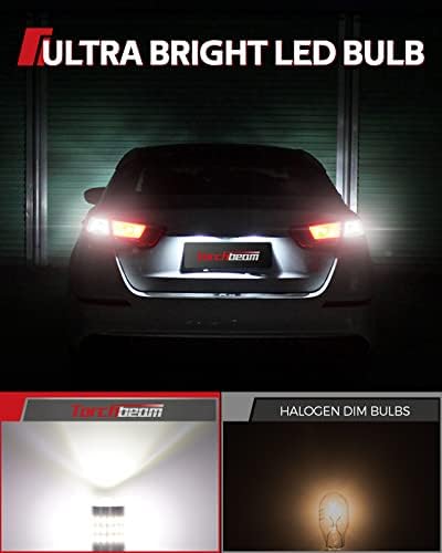 Torchbeam 912 921 T15 Foco LED de Marcha Atrás 1800 Lúmenes 6000K Xenón Blanco Superbrillante, Paquete de 2