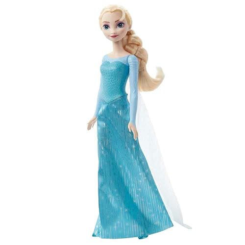 Mattel, Disney Frozen Elsa Muñeca con look reina de hielo, juguete +3 años (Mattel HLW47)