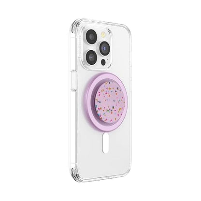 PopSockets - Empuñadura para teléfono MagSafe con Soporte, Soporte magnético, Parte Superior Intercambiable, sujeción Segura para iPhone MagSafe, teléfono y Tablet, Circus Regrind Sugar Plum