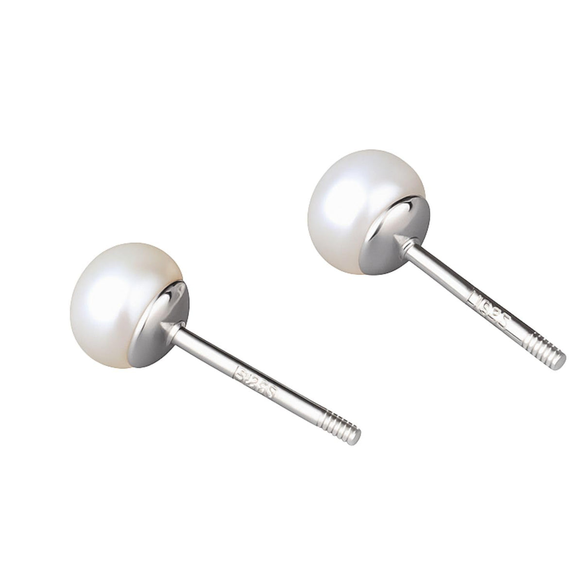 XYPHIELLE Aretes de Perla Natural de Agua Dulce y Plata 925 para Mujer, Joyería para Mujer Color Blanco, Regalo para Novia Esposa Mamá, San Valentín Navidad Aniversario