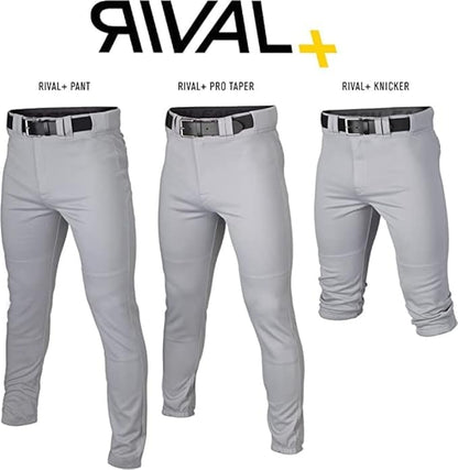 Easton Rival+ - Pantalón de béisbol 2021, Adulto, Color sólido, pantalón de béisbol con Ribetes