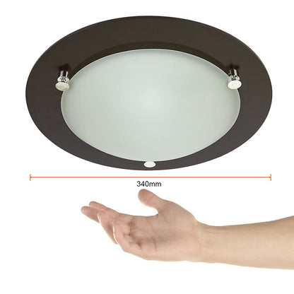 Tecnolite - Lámpara LED para Interior, Color Madera Oscuro, Luz Suave Cálida, Base E27