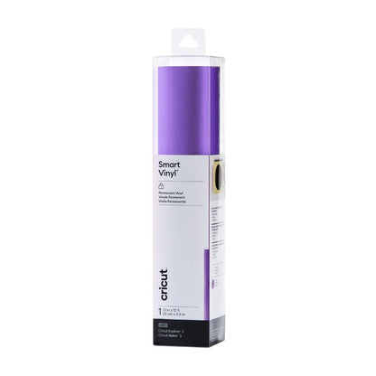 Cricut Smart Vinilo permanente (13 x 12 pies, morado brillante) para Explore and Maker 3 - Corte sin mate para cortes largos de hasta 12 pies