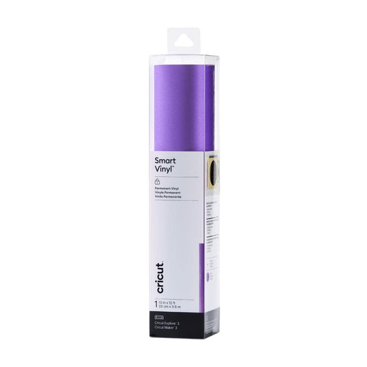 Cricut Smart Vinilo permanente (13 x 12 pies, morado brillante) para Explore and Maker 3 - Corte sin mate para cortes largos de hasta 12 pies