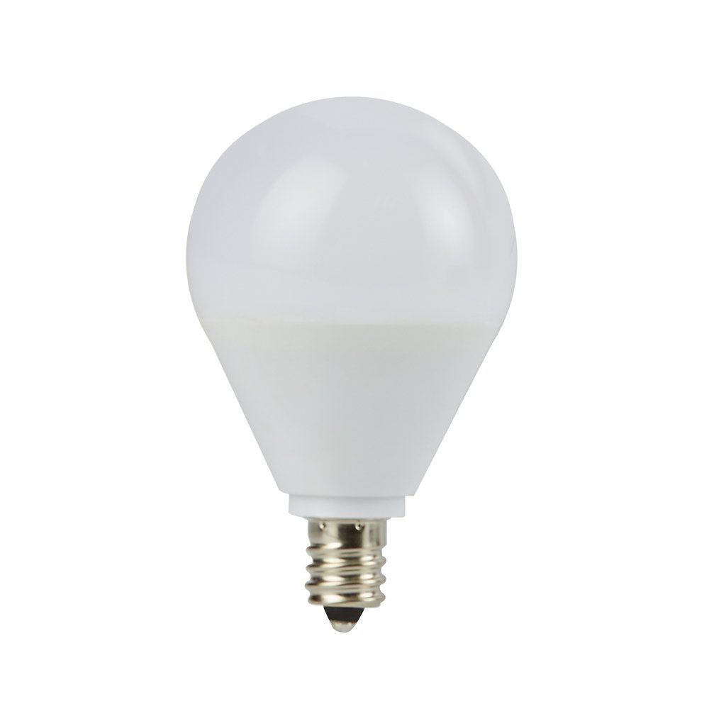 Tecnolite - Foco G45 Globo LED 4 W, Luz Suave Cálida, Base E12, No atenuable