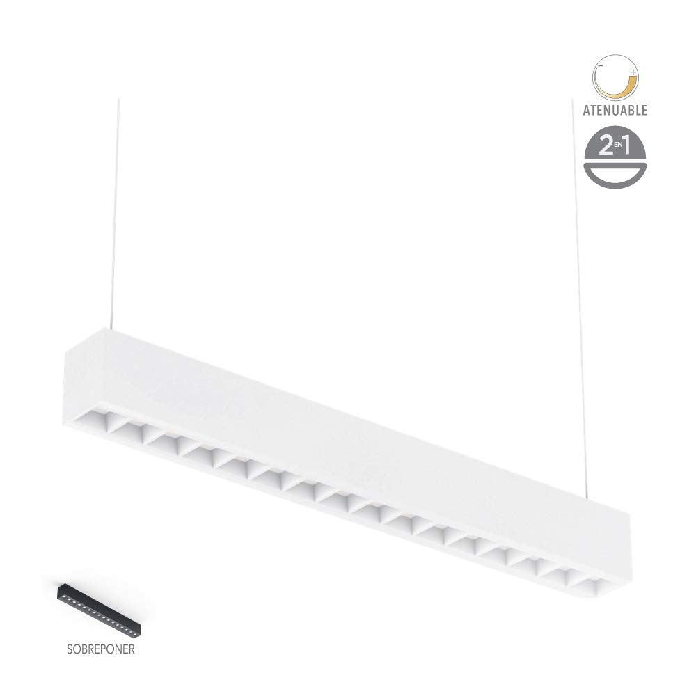 Tecnolite Lámpara Colgante LED, Luz de Techo Minimalista, 40 W, Luz Blanca 4 000 k, Atenuable, 127 V, 4500 lm,