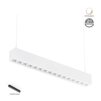 Tecnolite Lámpara Colgante LED, Luz de Techo Minimalista, 40 W, Luz Blanca 4 000 k, Atenuable, 127 V, 4500 lm,