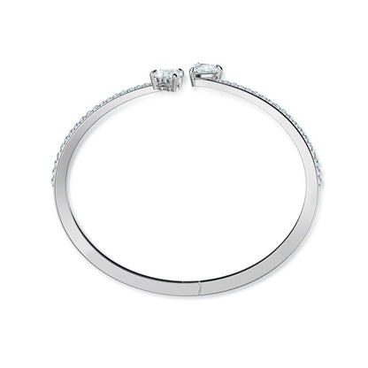 Swarovski Soul - Pulsera de corazón, acabado rodio, cristales transparentes